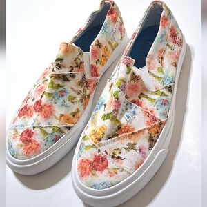 BLOWFISH MALIBU Floral Frayed Slip-On Sneakers NWT